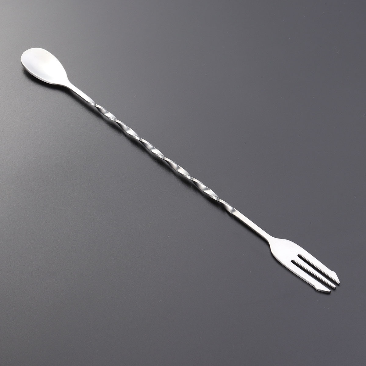 Bar Spoon Twisted - شوكة خلط الكوكتيل من الفولاذ المقاوم