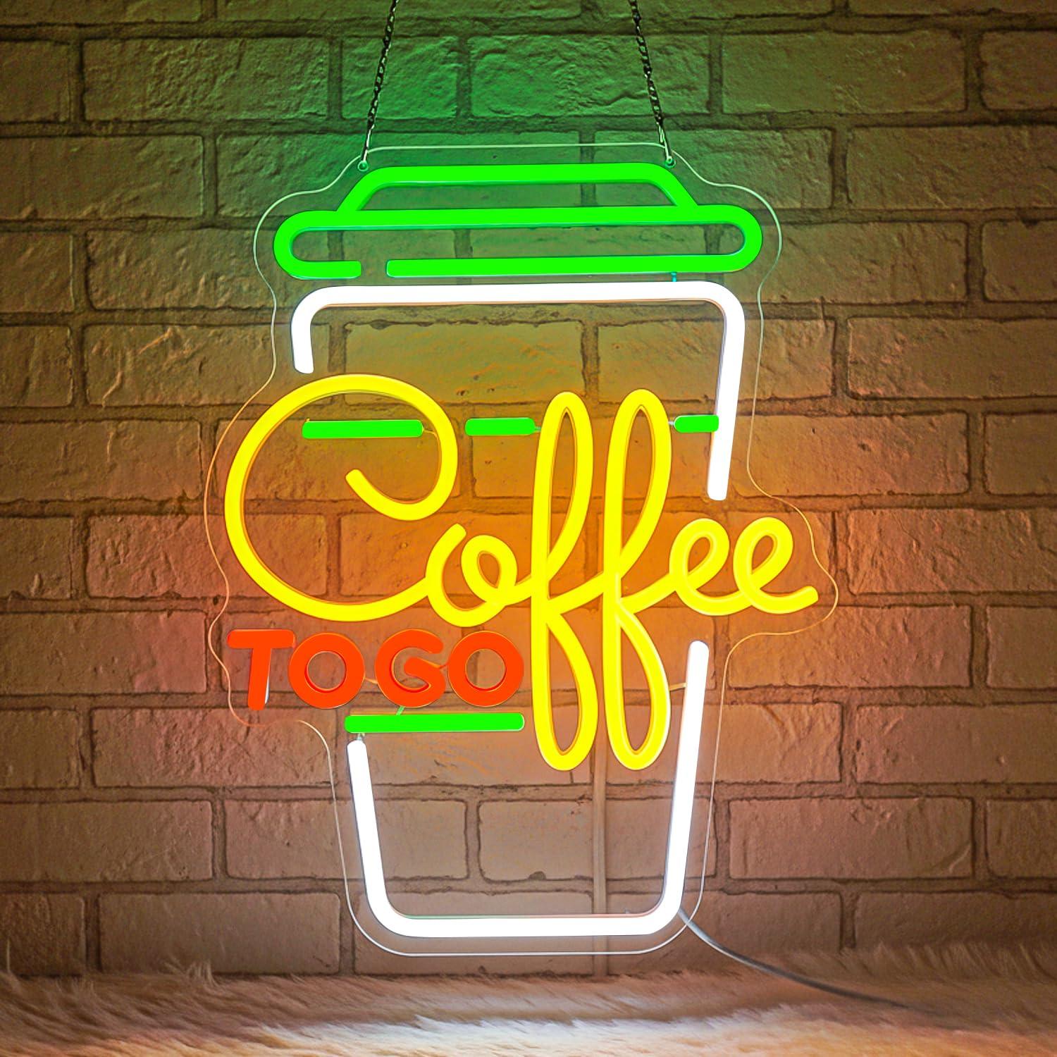 Home Bar And Restaurant - لافتة نيون للقهوة بإضاءة LED قابلة