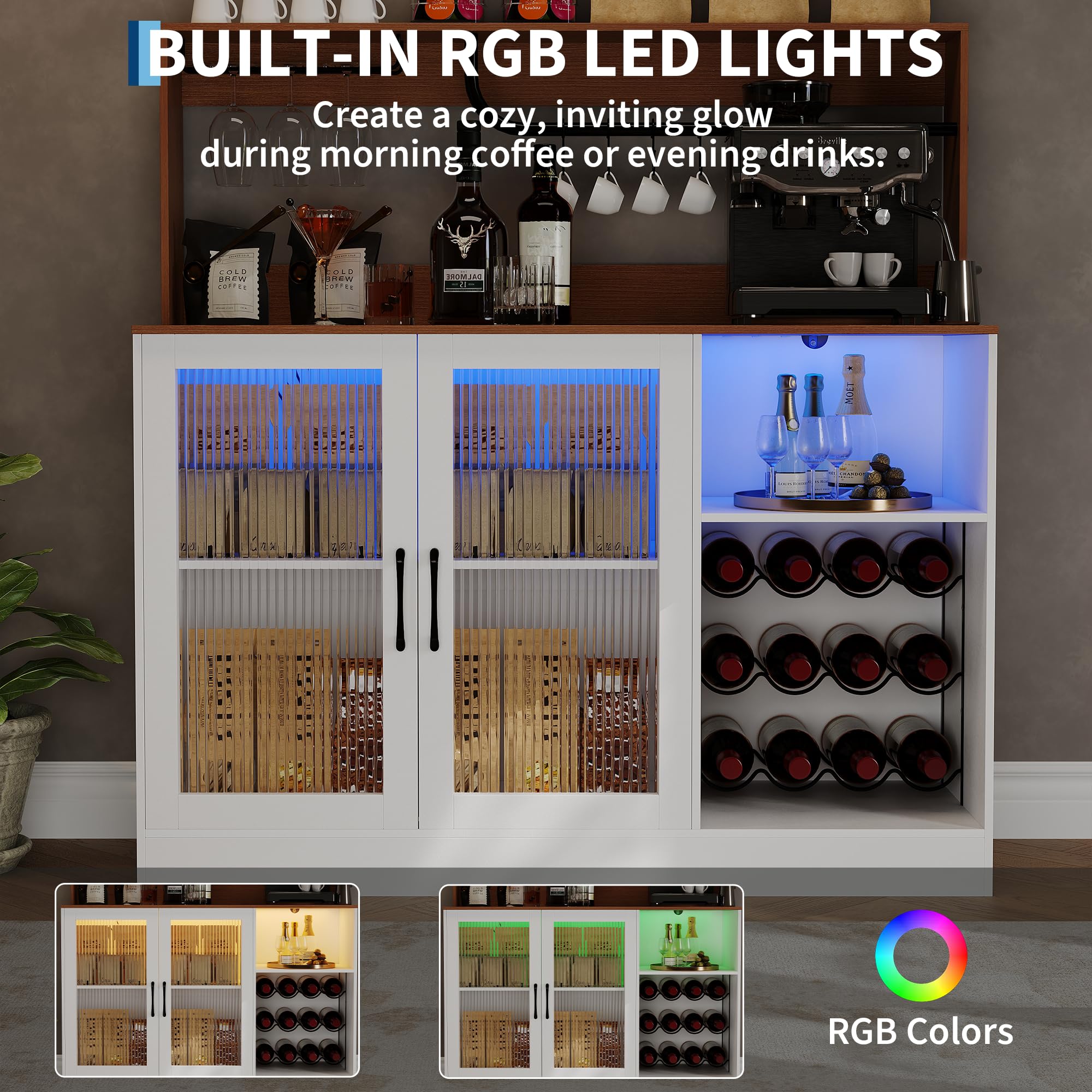 خزانة بار للنبيذ مزودة بإضاءة  - مراجعة Home Bar Setup وسعره